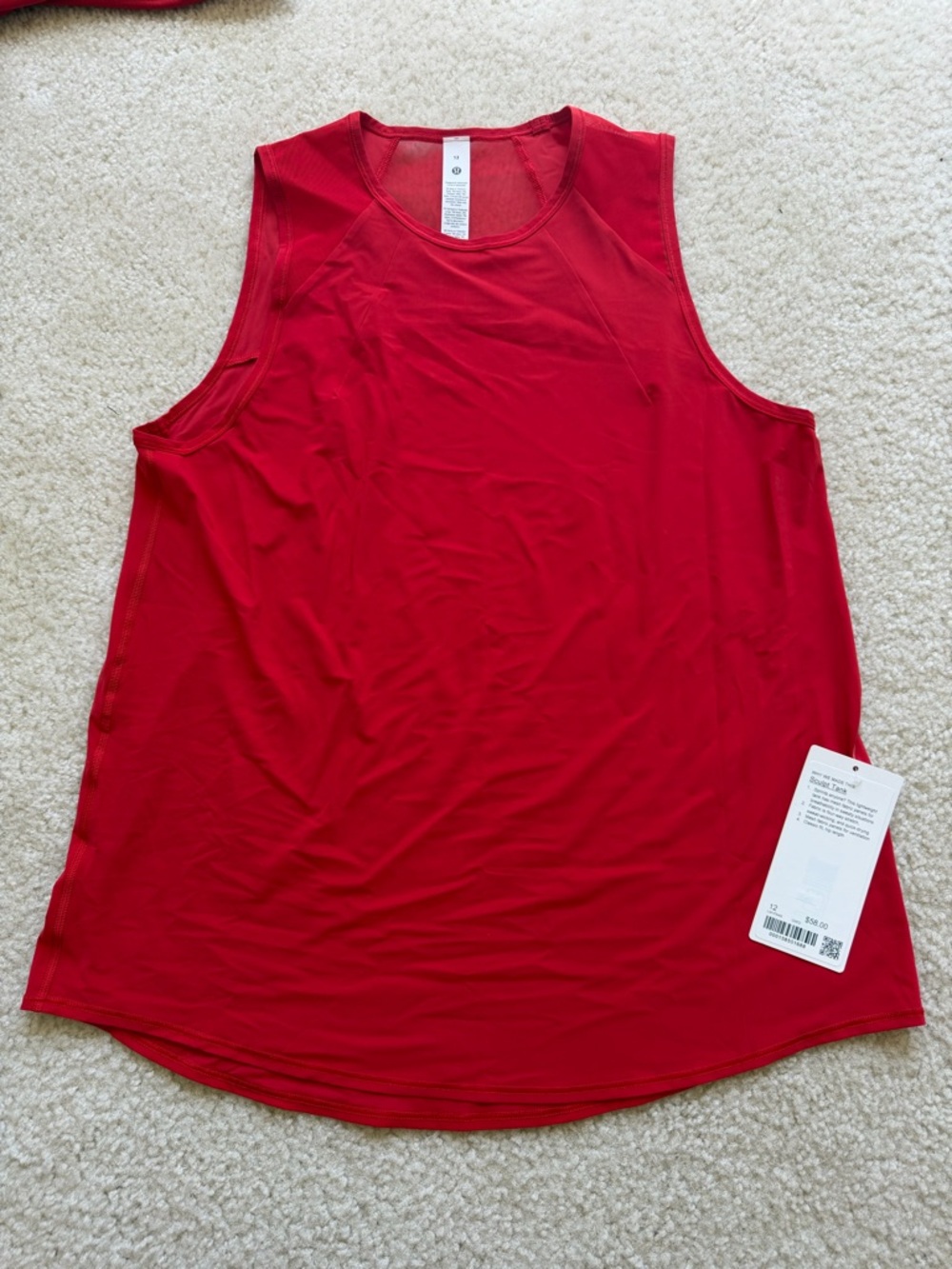 lululemon athletica Red Women's Sculpt Tank Top Size 12 NWT